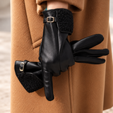 Bianca Faux-Leather Shearling Gloves