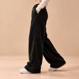 Harriet Sherpa Fleece Wide-Leg Trousers
