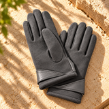 Livia Suede-Look Wrap-Cuff Gloves