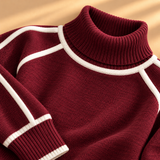 Thea Piped-Trim Raglan Roll-Neck Jumper