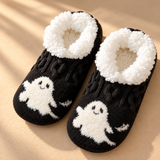 Odette Cable-Knit Critter Slipper Socks