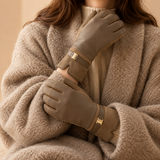 Abigail Suede Boutique Buckle Gloves