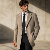 Belluno Wool Herringbone Overcoat