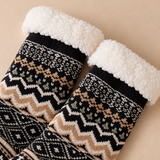 Nadia Fleece-Lined Fair Isle Slipper Socks