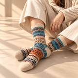 Nordic Knit Cushioned Crew Socks