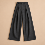 Imogen Pleated Wide-Leg Tailored Trousers