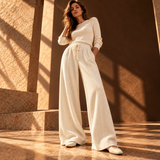 Elowen Drawstring Wide-Leg Pants