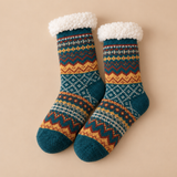 Nadia Fleece-Lined Fair Isle Slipper Socks