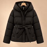 Greta Belted Hooded Puffer Jacket