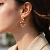 Zirconia Heart Earrings