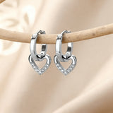 Zirconia Heart Earrings
