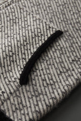 Cashmere Hatched Knit Hoodie