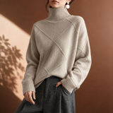 Elena Textured Turtleneck Sweater