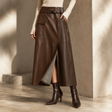 Amelie Belted Utility Midi Skirt