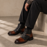 Matteo Dual-Tone Ankle Boots