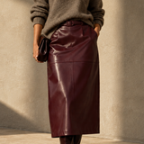 Valeria Leather Pencil Skirt