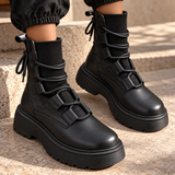 Ilaria Chunky Lace Ankle Boots