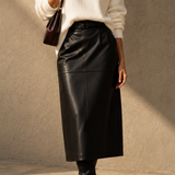 Valeria Leather Pencil Skirt