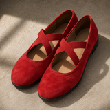 Cecilia Cross-Band Suede Shoes