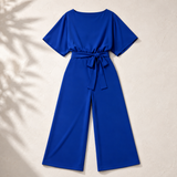 Serafina Wide-Leg Tie Jumpsuit