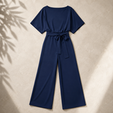 Serafina Wide-Leg Tie Jumpsuit