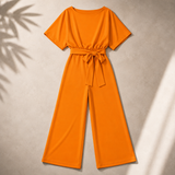 Serafina Wide-Leg Tie Jumpsuit