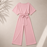 Serafina Wide-Leg Tie Jumpsuit