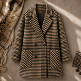 Alverna Houndstooth Overcoat